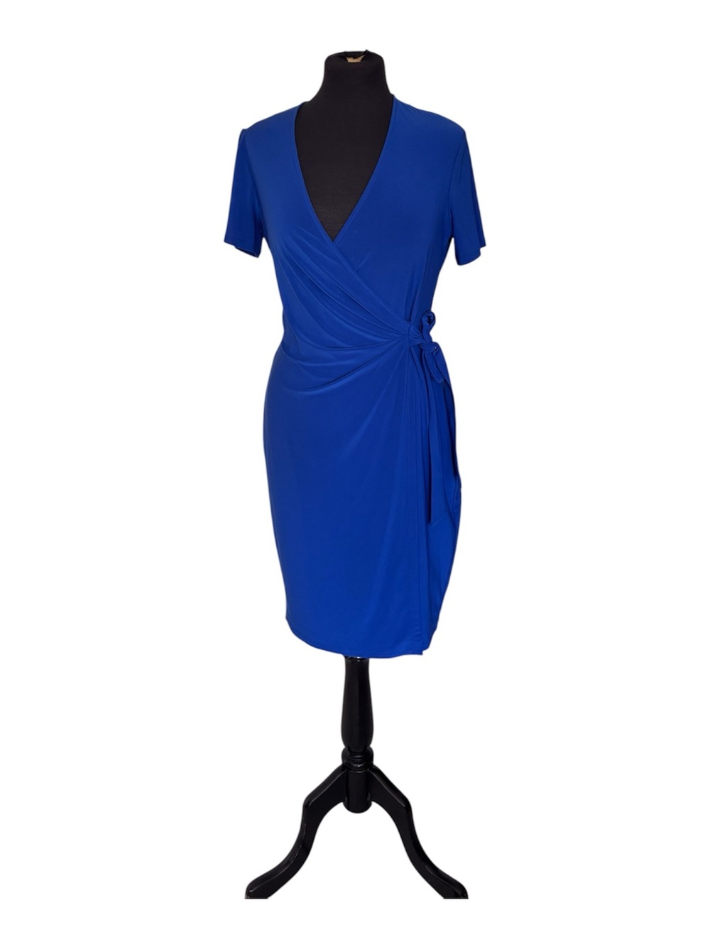 Ann Taylor Cobalt Wrap-Style Sheath Dress